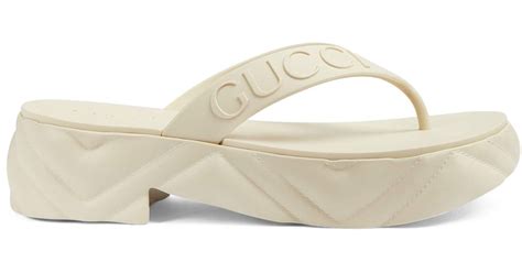 yg gucci rubber sandals|Gucci rubber platform sandals.